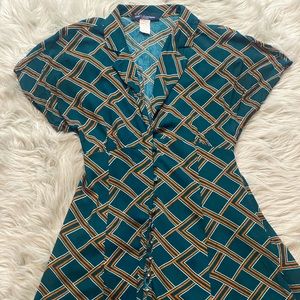Abstract Shirt Dress